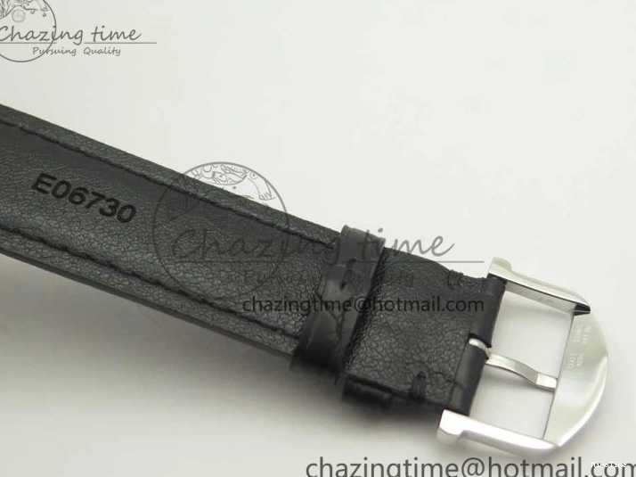 MIROTIME 0306 Supportive Portofino Automatic SS AF 1:1 Best Edition White Dial on Black Croco Leather Strap A 7184